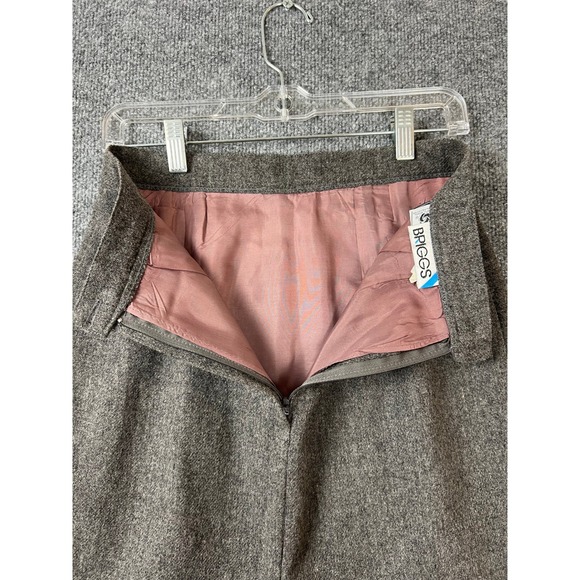 Briggs Skirt Sz 27 Grey Tweed Wool Blend Pencil Skirt Midi Made in USA Vinatge - Picture 4 of 8